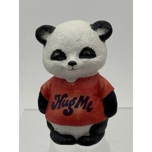Shirt Tales Panda Bear Hug Me I Hug Back Ceramic 5" Hallmark 1981 Pammy